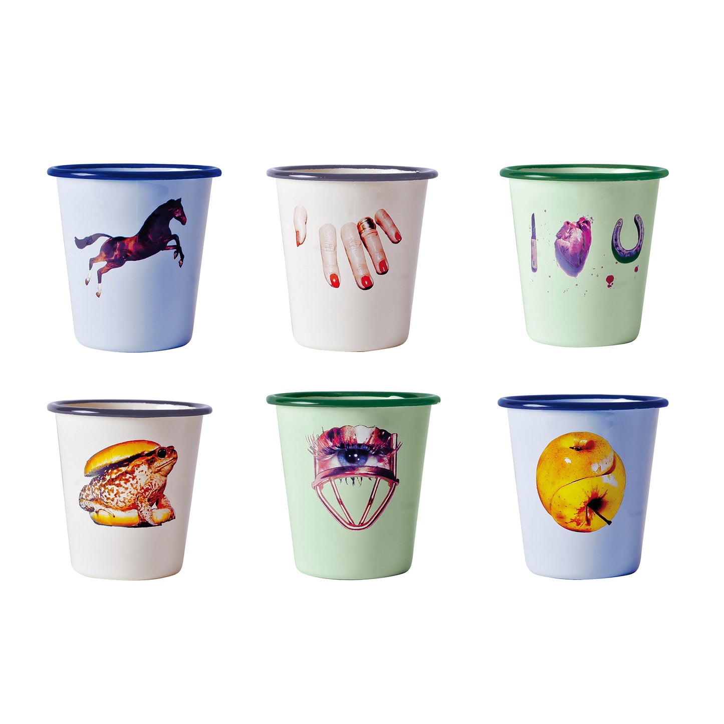 Enamel Glasses Set of 6