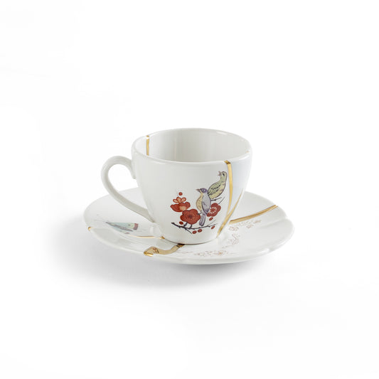 Kintsugi Coffee cup with saucer 01