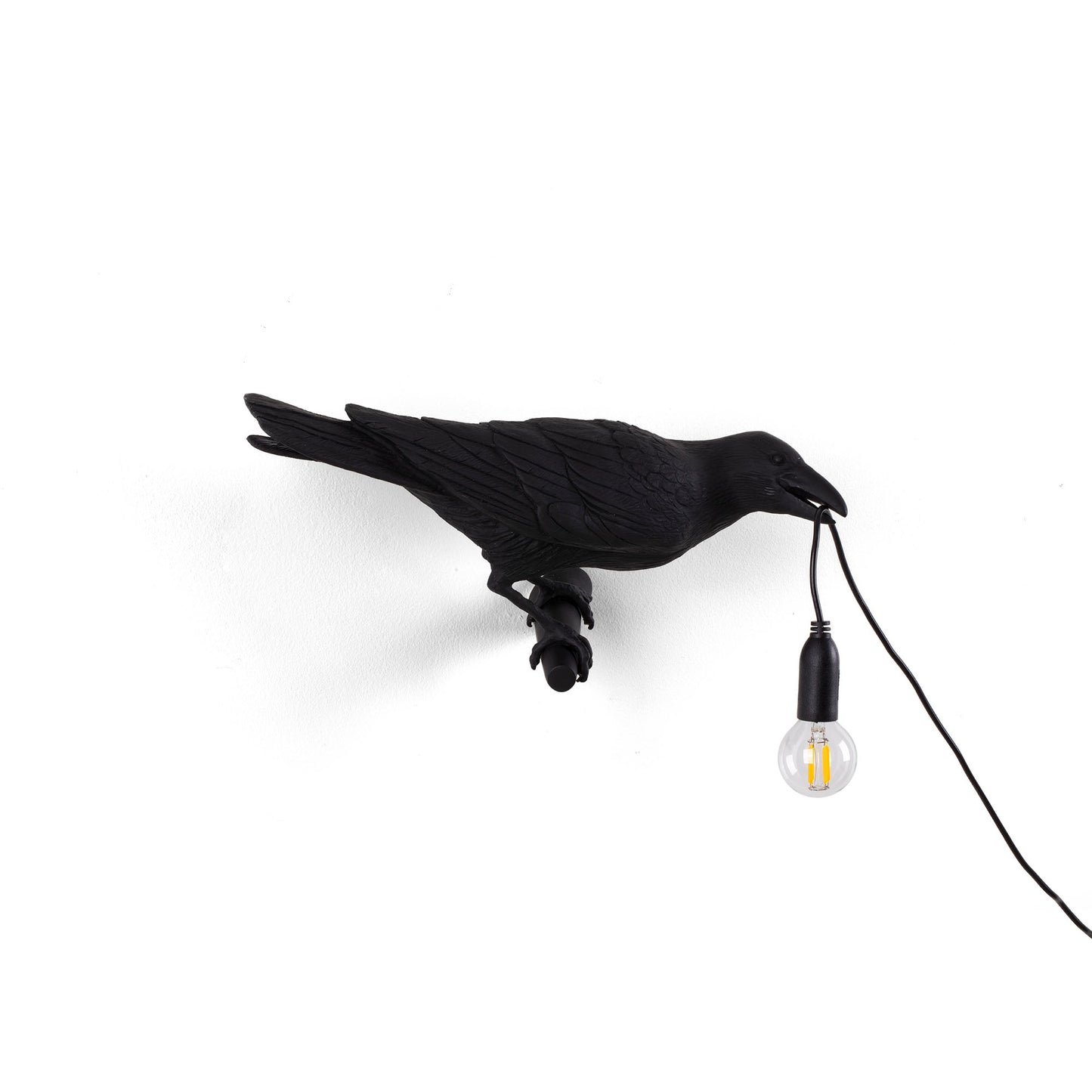 Bird Lamp Black Looking Right