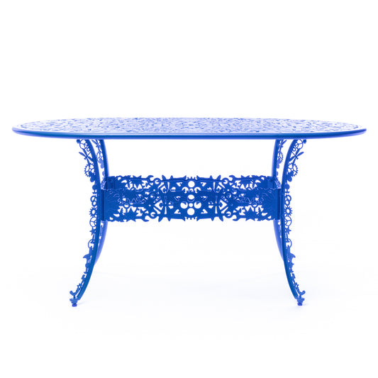 Industry Collection ALUMINIUM OVAL TABLE - SKY BLUE