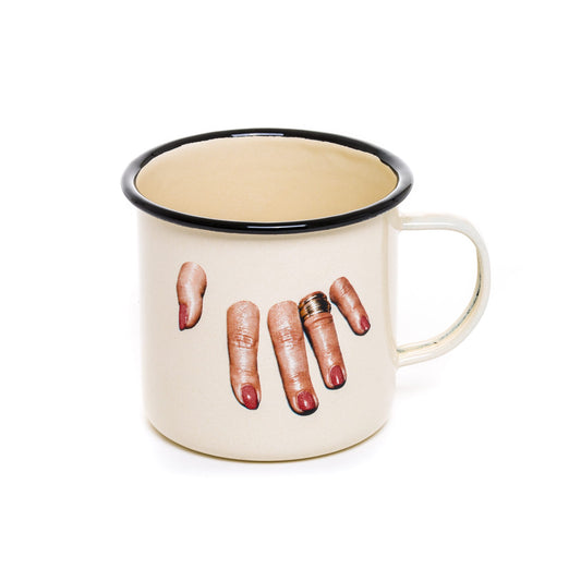 Enamel Mug Fingers