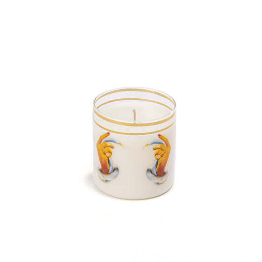 Glass Candle Hands with Snakes